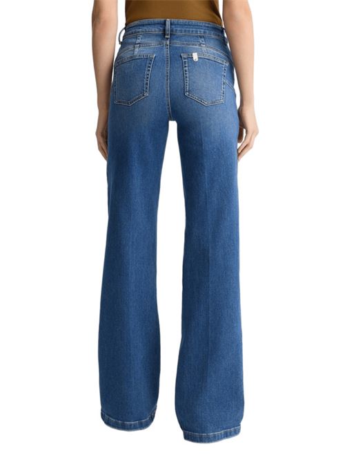 jeans donna flare cotone denim blu LIU JO | UA5279-D49887L899